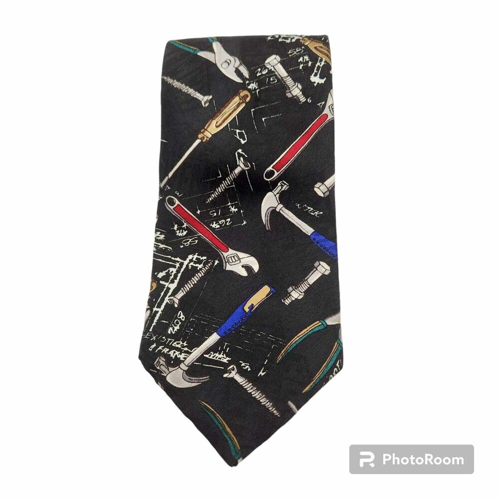 Home Improvement Tooling Around Necktie Dad Gift Fathers Day Tim Allen Vtg USA